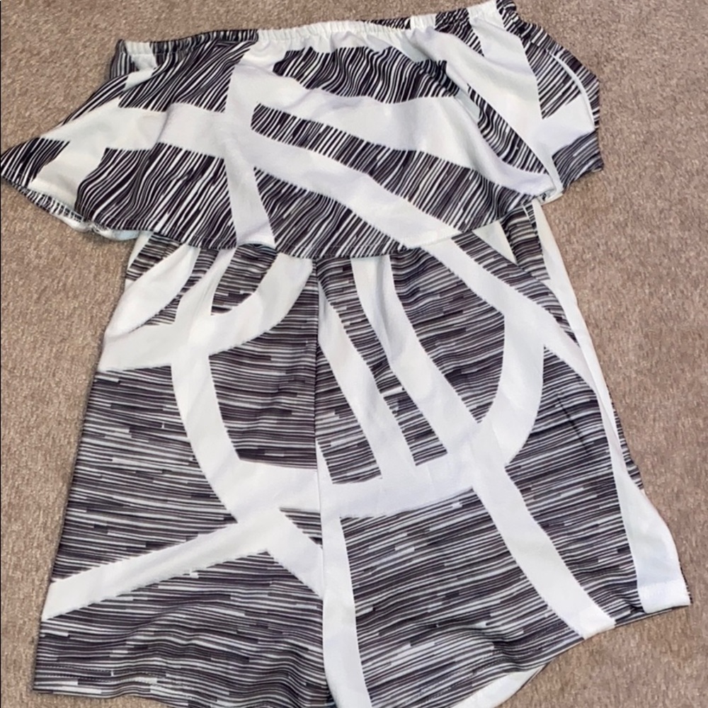 Strapless White and Black